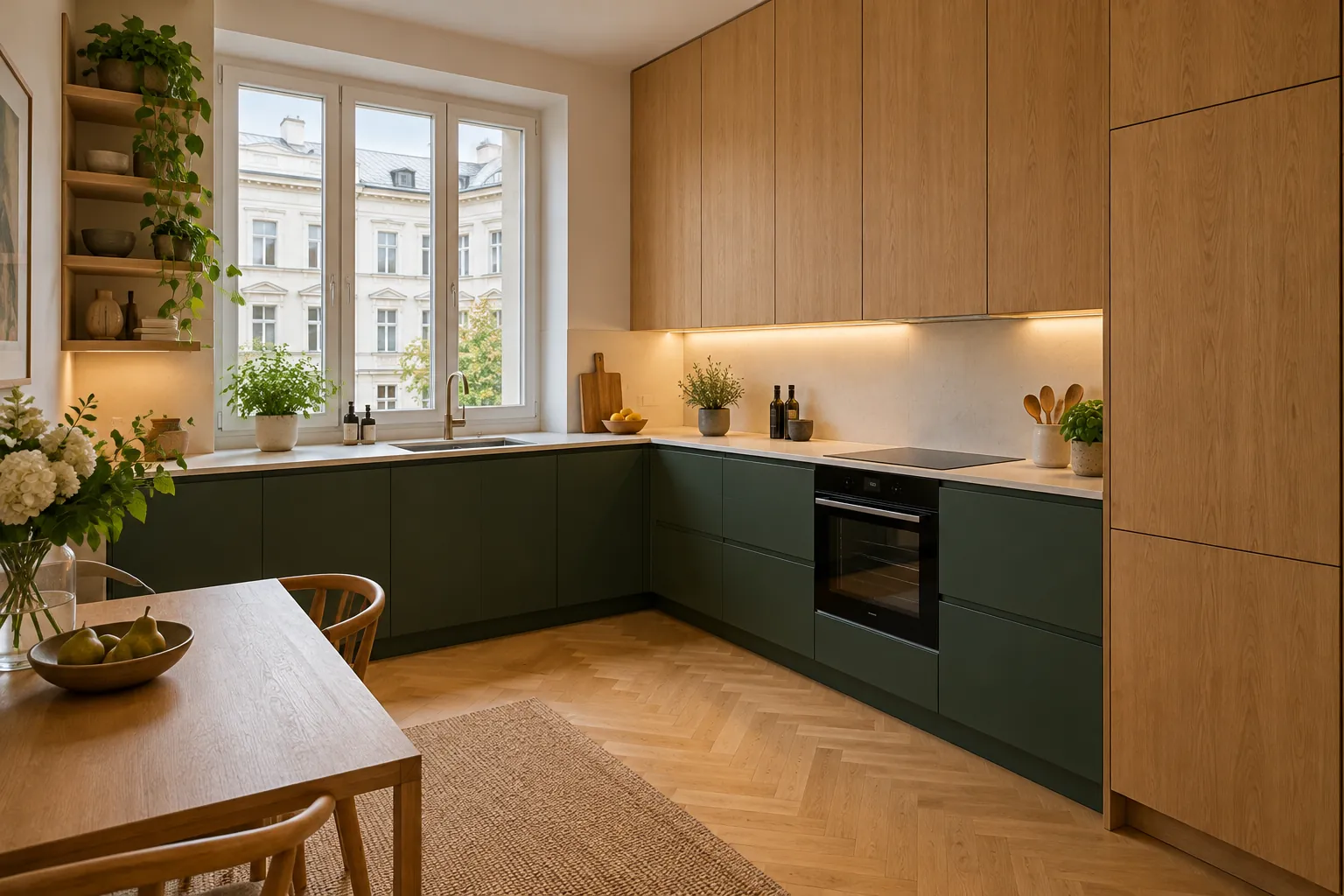 Küche nach Maß in einem Wiener Altbau